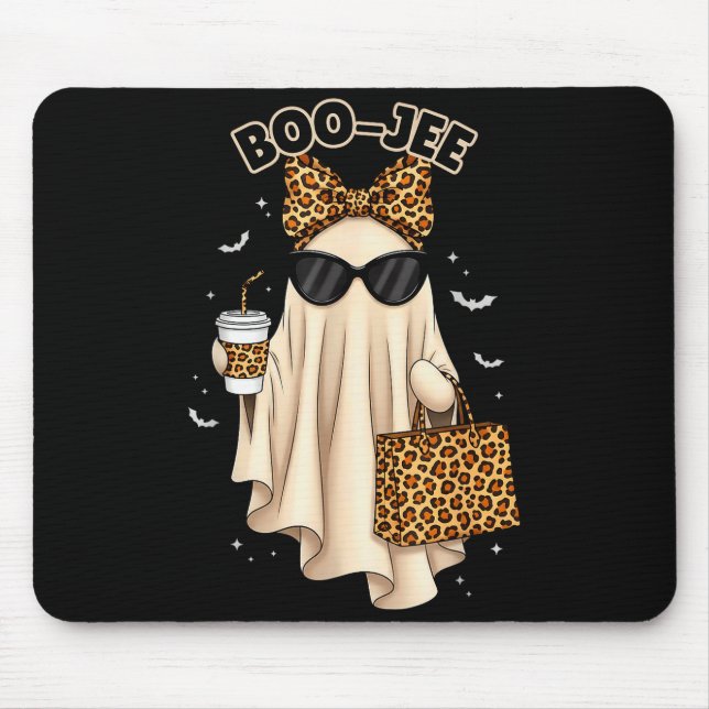 Boo Jee Boujee Ghost Halloween October Vibes Soky  Mouse Pad (Front)