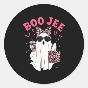 Boo Jee Boujee Nk Ghost Coffee Halloween October V Classic Round Sticker