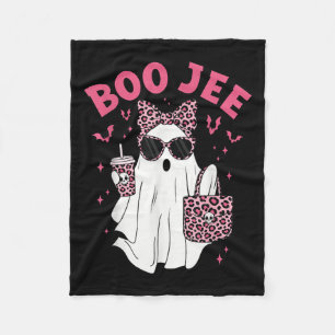 Boo Jee Boujee Nk Ghost Coffee Halloween October V Fleece Blanket