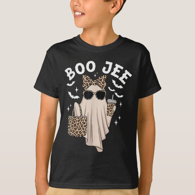 Boo Jee Boujee Nk Ghost Halloween October Vibes  T-Shirt (Front)