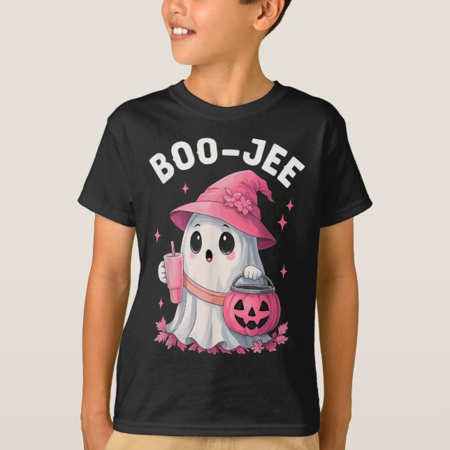 Boo Jee Boujee Nk Ghost Halloween October Vibes  T-Shirt (Front)