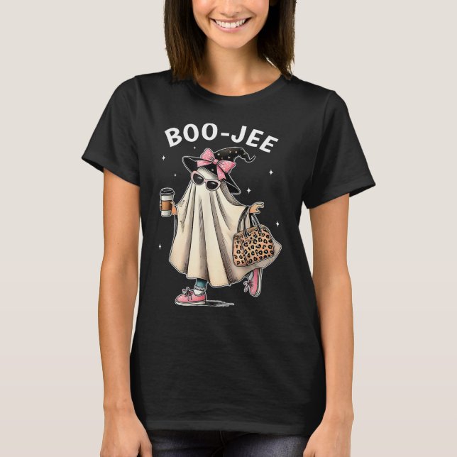 Boo-jee Costume Ghost Spooky Season Cute Halloween T-Shirt (Front)