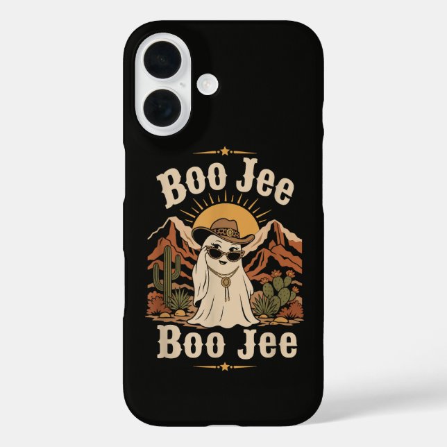Boo JEE Cowboy Ghost Halloween Case-Mate iPhone Case (Back)
