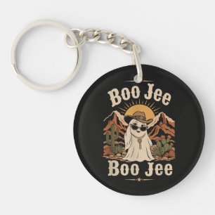 Boo JEE Cowboy Ghost Halloween Key Ring