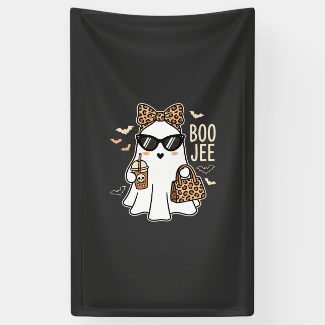 Boo Jee Cute Ghost Halloween Leopard Design_1 Banner (Vertical)