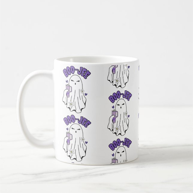 Boo-Jee Cute Halloween Ghost with 40oz Tumbler Coffee Mug (Left)