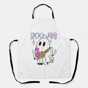 Boo Jee Funny Halloween Ghost Apron