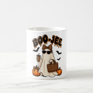 BOO JEE Funny Halloween Ghost Spooky Vibes Coffee Mug