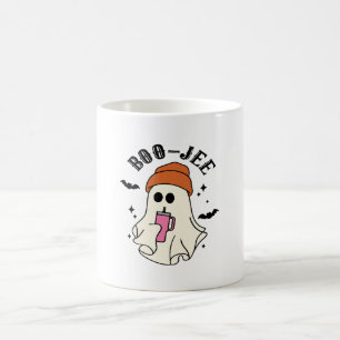 Boo-Jee funny Halloween Tumbler-Inspired Ghost Coffee Mug