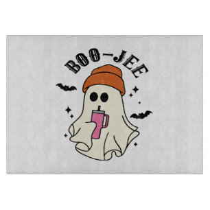Boo-Jee funny Halloween Tumbler-Inspired Ghost Cutting Board