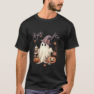 Boo Jee Ghost Ice Coffee Coquette Bow Halloween Wo T-Shirt