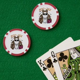 Boo-JEE Ghost Leopard Coquette Halloween Poker Chips