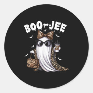 Boo Jee Ghost Shirt Soky Vibes Halloween Boujee Wo Classic Round Sticker