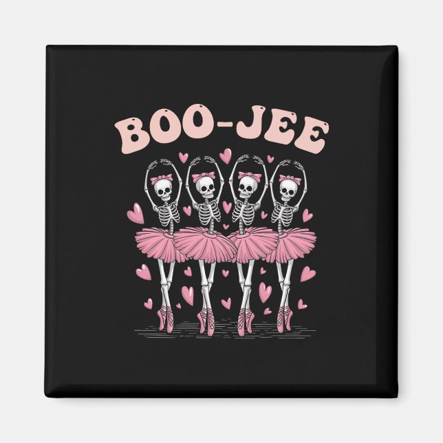 Boo-jee Halloween Ballet Dancing Ghost Tutu Spooky Magnet (Front)
