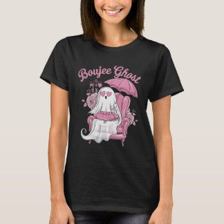 Boo Jee Halloween Boujee Boo Jee Ghost Pink T-Shir T-Shirt