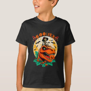 BOO-Jee Halloween: T-Rex & Skeleton Fun Design! T-Shirt
