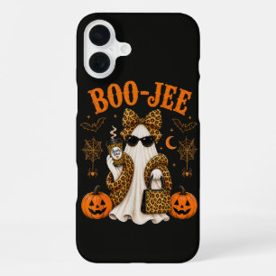 Boo JEE Leopard Ghost Halloween Cute Spooky iPhone 16 Plus Case
