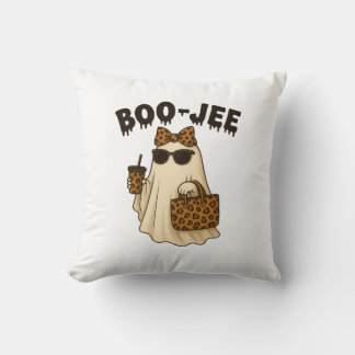 BOO-JEE Leopard Print Ghost Throw Pillow 