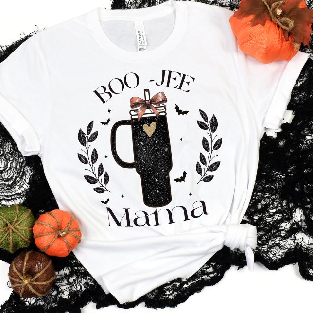 Boo Jee Mama Bats Bow Halloween Funny T-Shirt (Creator Uploaded)