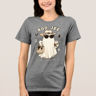 BOO-JEE Trendy Western Cowhide Ghost Sunglasses Tri-Blend Shirt