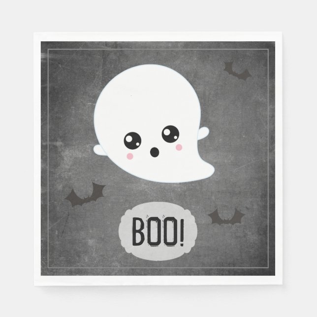 Boo Kawaii Ghost Napkin (Front)