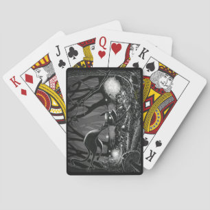 Boo Kitty Chases a Fairy Playing Cards