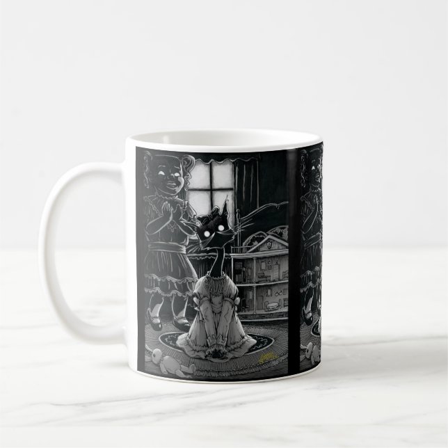 Boo Kitty Gets Fancy Coffee Mug (Left)