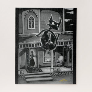 Boo Kitty Goes Flying Jigsaw Puzzle