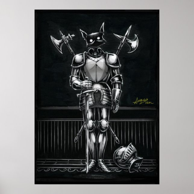 Boo Kitty in Armour Poster (Front)