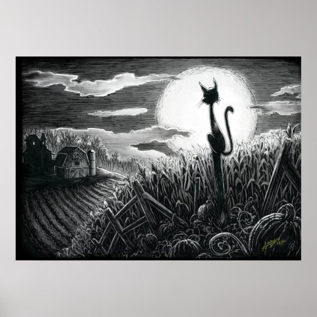 Boo Kitty in the Moonlight Poster (Front)