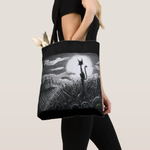 Boo Kitty in the Moonlight Tote Bag