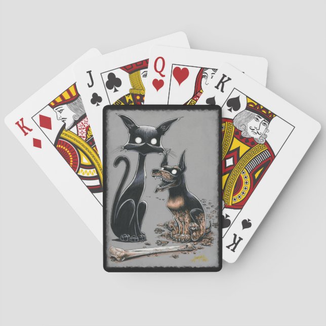 Boo Kitty Makes a Buddy Playing Cards (Back)