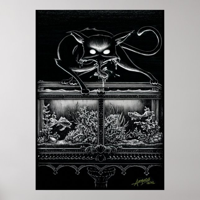 Boo Kitty Raids the Aquarium Poster (Front)