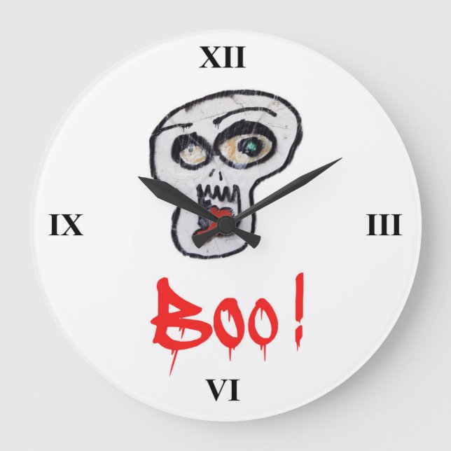 Boo! Large Clock (Front)