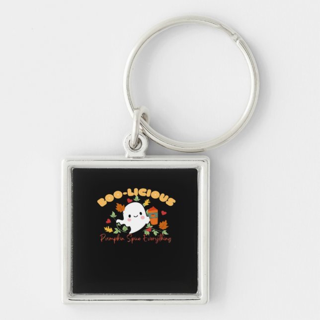 Boo-Licious Pumpkin Spice Everything Essential Key Ring (Front)