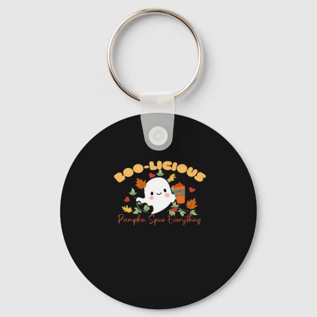 Boo-Licious Pumpkin Spice Everything Essential Key Ring (Front)