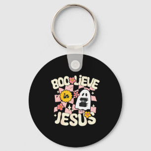 Boo Lieve In Jesus Funny Christian Halloween Cute Key Ring