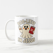 Boo-Lieve In Jesus Ghost Holy Bible Halloween