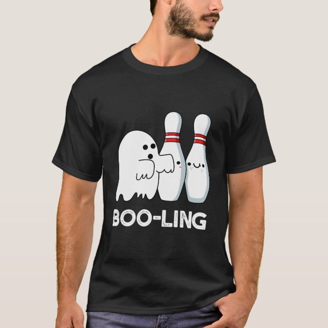 Boo-Ling Funny Bowling Ghost Pun T-Shirt (Front)