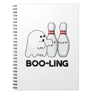 Boo-ling Funny Halloween Bowling Ghost Pun Notebook