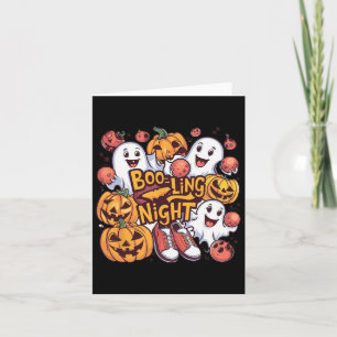 Boo-ling Night -funny Halloween Graphic Spooky And Card