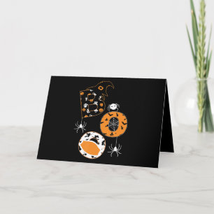 Boo Mask Spider Witch Pumpkin Pattern Card