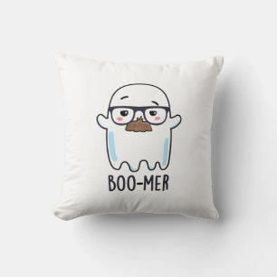 Boo-mer Funny Middle Aged Ghost Pun Cushion