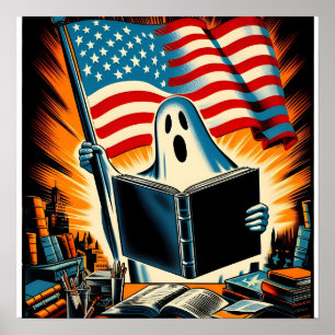Boo-merica!: Ghostly Patriotism in Vintage Style Poster