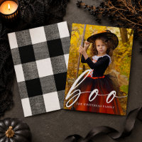 Boo Modern Script Custom Photo Halloween