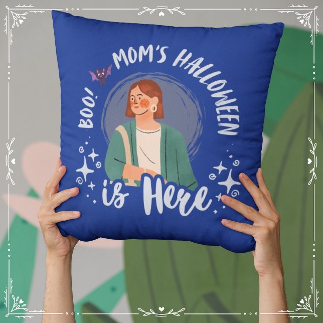 Boo! Mum's Halloween is Here Cushion (Boo! Mom's Halloween is Here Cover from The Beekeeper Store)