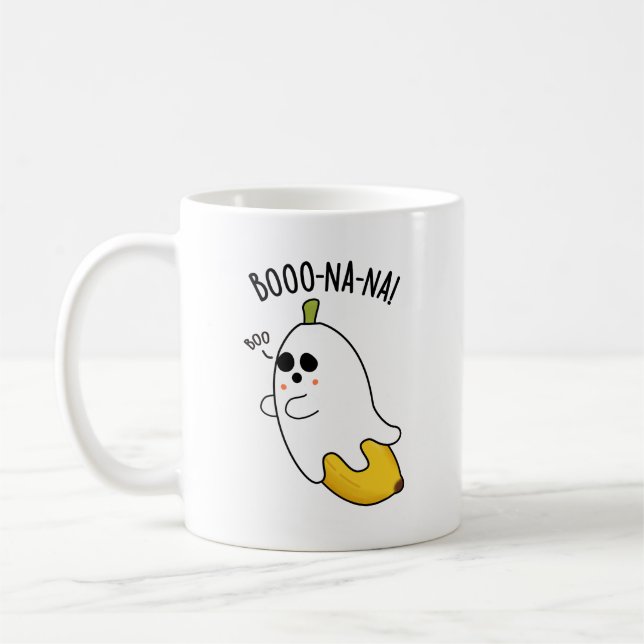 Boo-nana Funny Ghost Banana Pun  Coffee Mug (Left)