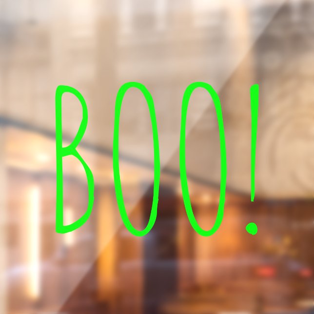 Boo neon green typography spooky funny Halloween (Sheet 2)