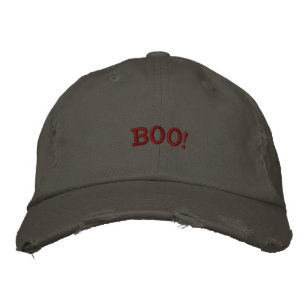 Boo Nickel Distressed Spooky Season Theme Scary  Embroidered Hat