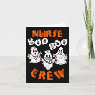 Boo Nurse Scrub Funny Ghost Halloween Costumes Wom Card